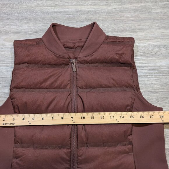 Lululemon Down and Around Vest Women's 10 Dark Cedar Puffer Down Fall Hiking & - Picture 11 of 12